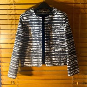 Alicia + Olivia Cropped Wool Blend Jacket with Metallic NWOT